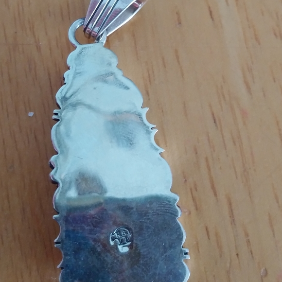 Native American Navajo Green Turquoise Pendant - Picture 3 of 4